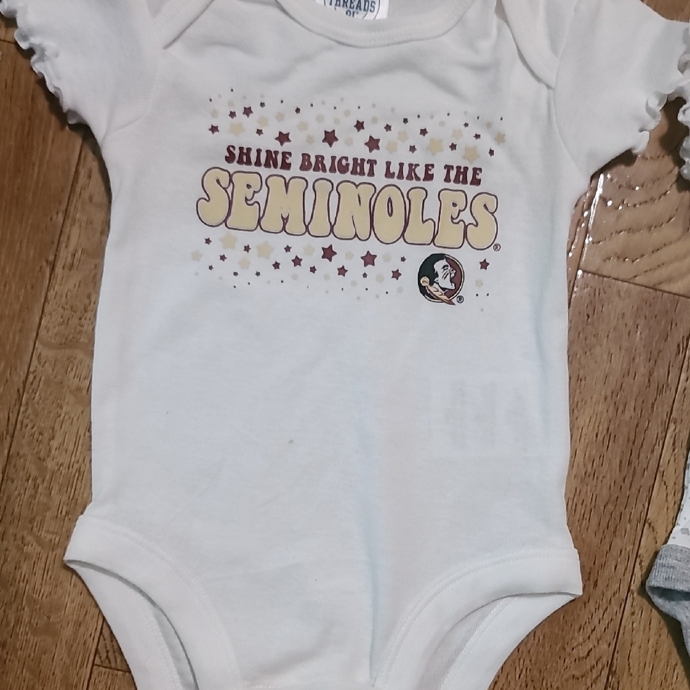 Rivalry Threads White and Gray Bodysuits Soft Cotton One Pieces (AB1) - Picture 3 of 5